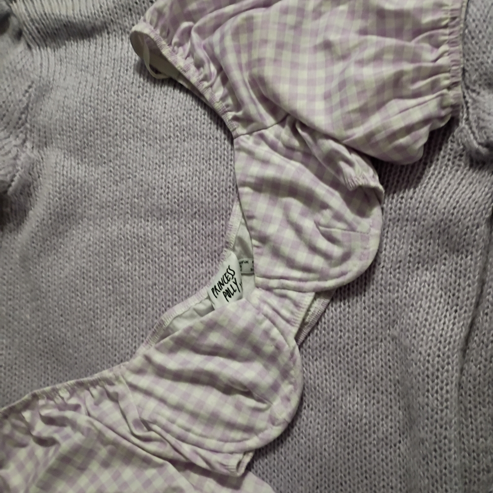 Princess Polly Lavender Checkered Top